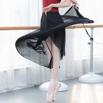 fusta de balet femei șifon lung dans fusta rochii pentru femei balet tutu balerina contemporane fusta de balet purta cravată dans