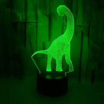 3D LED Lumina de Noapte Dinosaur7 Lumina de Culoare Decorațiuni interioare Lampa de Vizualizare Uimitoare Iluzie Animale 3d Atmosfera Lampa Copil Cadou