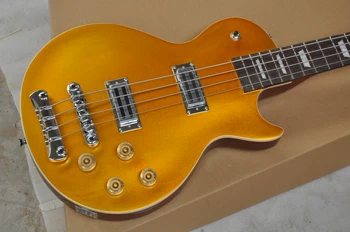 personalizat L P Bass Standard 4-string Chitara bas electric partea de sus de Aur în stoc 62
