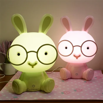 Nordic Uri Led Noapte Lumină Creatoare de Desene animate Iepure Lampa de Birou pentru Copii Cadou Dormitor Lampa USB cu Senzor Tactil Veioza