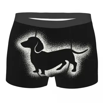 Personalizat Dragut Catelus Teckel Lenjerie De Corp Pentru Bărbați Breathbale Weiner Câine Boxer Boxeri Pantaloni Scurți, Chiloți Moale Chiloți Pentru Bărbați