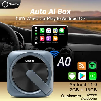 Ownice CarPlay Mini Ai Cutie Wireless CarPlay Wireless Android Auto Pentru Toyota c-hr Audi Benz, Mazda, Pentru Netflix, YouTube, spotify