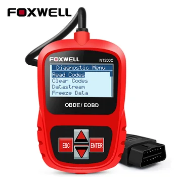 FOXWELL NT200C OBD2 OBDII Scanner de Automobile Motor Cititor de Cod de Senzor stop Cadru OBD 2 Instrument de Diagnosticare Auto mai Bine decât ELM327