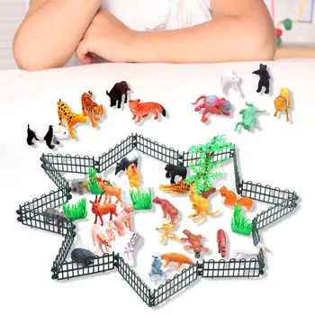 Animale Cifre Playset Zoo Animale Modelul Set de Jucării pentru Tema Jungle Party Camera de zi