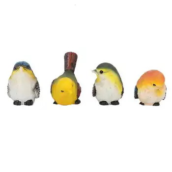 4buc Rășină Păsări de Gradina Decor Animale Figurine Decor Gradina cu Gazon Curte Ornamente