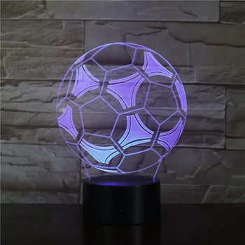 Cadou pentru Prieteni Fan de Fotbal Minge de Fotbal în Stil 3D Led Lumina de Noapte pentru Decor Dormitor de la Distanță de Control Tactil Dropshipping 3376