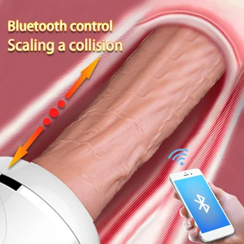 Bluetooth Dildo Vibrator Pentru Femei Mașină de Sex Feminin Masturbator G spot Pasarica Pompa Telescopic Vibrator Pentru Femei ventuza Penis