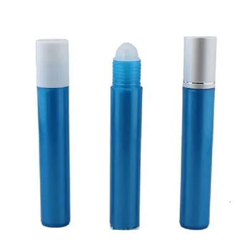 15ML 15G Plastic Albastru Roll on Flacon cu Șirag de mărgele de Sticlă Metal Șirag de mărgele de Oțel, Crema de Ochi Eșantion Sticla, Ambalare produse Cosmetice,30 Buc/Lot