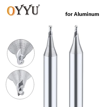 OYYU Mic Diametru Endmills pentru Aluminiu CNC Carbură de Wolfram, Oțel de scule de Frezat Minge Nas Cap Mic Router Cam 0.1-0.9 mm