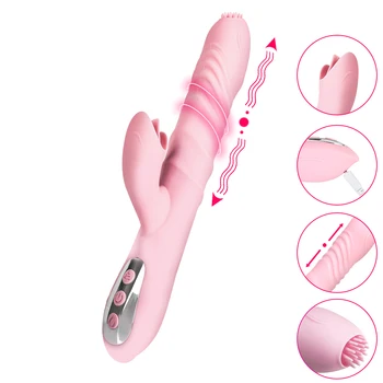 Jucarii sexuale pentru Femei 10 Frecvența Vagin Stimulare Clitoris cu Vibrator Bagheta Adult Produse Încălzire Telescopic Dildo Vibrator