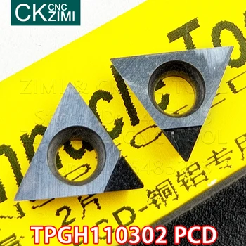 TPGH110302 PCD TPGH 110302 PCD insertii de Diamant insertii de cotitură Externe insertii Unelte CNC Metal strung Scule pentru Cupru Aluminiu