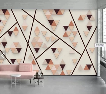 Personalizat papel DE parede 3d, geometrică poligonală picturi murale pentru camera de zi dormitor canapea fundal tapet decorativ