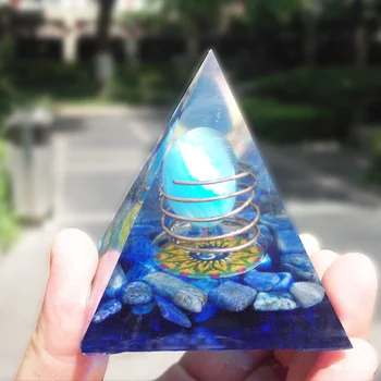 De înaltă Frecvență Bloc Radiatii EMF Piramide Orgonice Energie Spirituală Magic Crystal Crown Chakra Bobină de Cupru Matrix