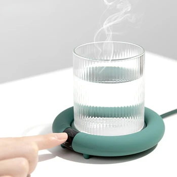 Mini Cafea Cana de Ceai Cald Tampon de Încălzire Electrică Cupa Pad Pentru Birou Acasă 3 Temperaturi Reglabile LED Drăguț Idee de Cadou