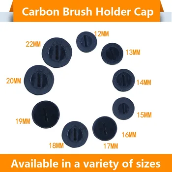 12/13/14/15/16/17/18/20/22MM Dia &9523 Plastic Negru de Carbon Brush Holder Capacele 20buc