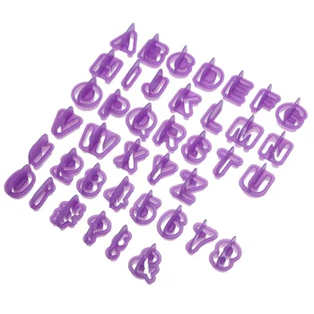 40 buc/set material Plastic Cookie-uri Tăietor de Biscuiti Timbru Alfabetul Numărul de Caractere Tort de Presă Mucegai Timbru Instrument Pentru Copt Decorare