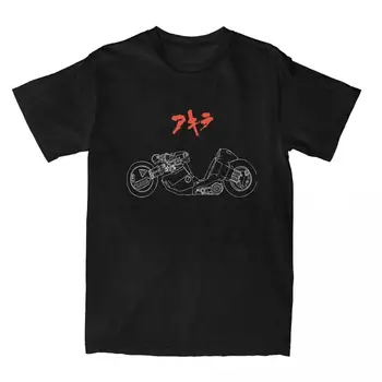 Agrement Akira Bicicleta Anime T-Shirt pentru Bărbați Gât Rotund din Bumbac 100% Tricouri Neo Tokyo Maneca Scurta Grafice Imprimate Haine