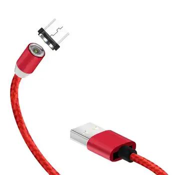 360 de Grade Magnetic cu LED-uri Rotunde Cablu USB Praf-dovada 2 1A de Mare Viteză Cablu de Încărcare pentru Android