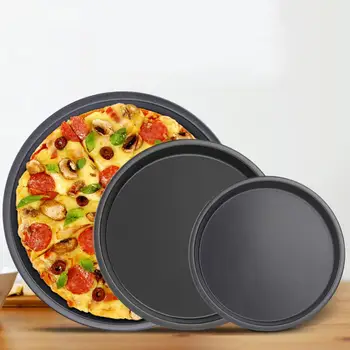 6/7/8/10 inch din Oțel Carbon Non-stick de Pizza Pietre Pizza la Tigaie Pizza Tava de Copt Tava Mesh Tray Placa de Feluri de mâncare Bakeware Instrumente de Copt