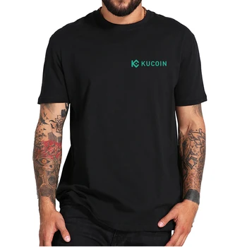 Kucoin T-shirt Cryptocurrency Semn Crypto Monedă Amuzant Barbati Tricou Casual de Vara Moale 100% Bumbac Tee Topuri UE Dimensiunea