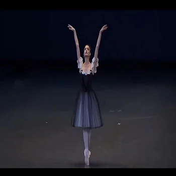 2022 Negru Lung Romantic De Balet Tutu Fata Femei Costum De Balet De Performanță Balet Dans, Rochie Fete Fuste Tutu Tulle De Dans Uzura