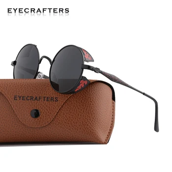 Vintage Steampunk HD Polarizat ochelari de Soare Moda rotund ochelari de soare pentru femei brand designer vampir ochelari de soare barbati 2020