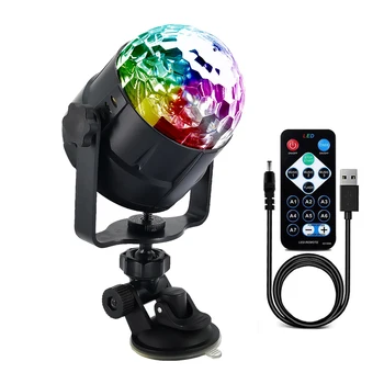 5V USB LED Proiector Lumina DJ Etapă Lampa Magic Ball Efect de Iluminat pentru Masina Acasa Petrecerea de Nunta cu Distanță Reglabilă de Bază