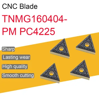 10BUC TNMG160404-PM PC4225 Insertii Carbură de Înaltă Calitate TNMG 160404 Lama de Cotitură Externe Instrument Strung CNC Masina-Unealta