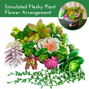 24buc Artificiale Plante Suculente Mini Ghivece cu Flori False Ghiveci Ornamente Pentru Decor Acasă Hotel Garden Decor