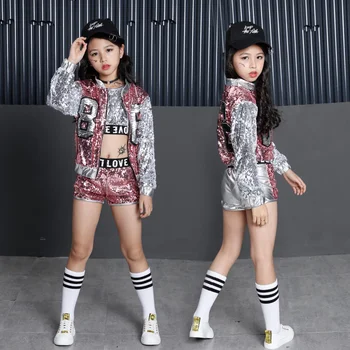 Songyuexia Noi Copii Costum Fată de Jazz, Hip-hop, Dans Modern Costum Copii de Dans Hip-hop Costum