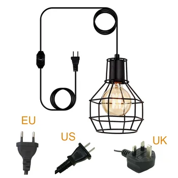 Nordic Industriale Lampa 5M marea BRITANIE SUA UE Plug Reglaj Lumina de Comutare Iluminare American Noptiera Dormitor Studiu Lampă de Perete