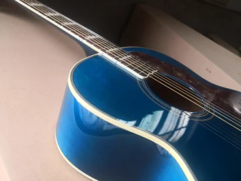 personalizat 200 6 string 43 inch, chitara,chitara acustica, chitara folk,placaj de Molid,albastru chitara,gât mahon