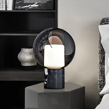 Modern capac de sticlă creative lampă de masă hotel de design camera de zi, birou marmură decor lumini noptiera dormitor lampa de birou CL51606