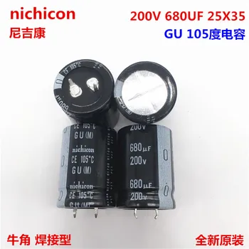 2 BUC/10BUC 680uf 200v Nichicon GU 25x35mm 200V680uF Snap-in PSU Condensator