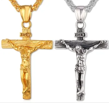 Barbati Retro Personalitate Religioasă în Stil Isus Răstignirea Ca Pandantiv Colier Casual Amuleta de Bijuterii Cadou