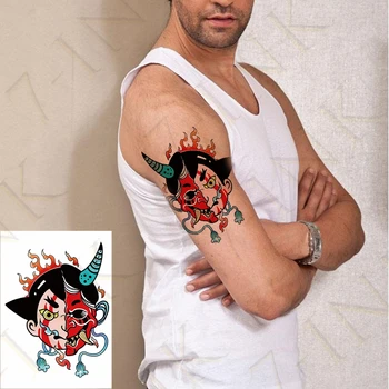 Impermeabil Tatuaj Temporar Autocolante de Desene animate Astro Boy Prajna Foc de Arta Corp de Apă de Transfer Tatuaj Fals Flash Tatuaj pentru Femei Barbati