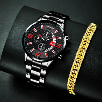 reloj hombre Moda Barbati din Oțel Inoxidabil Ceas de Lux Calendar Cuarț Ceas de mână Om de Afaceri Bratara Ceasuri relogio masculino