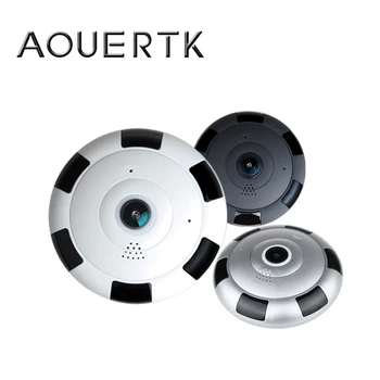 AOUERTK 1080P 360 de Grade Camera Two Way Audio, Slot pentru Card SD WiFi Vedere Completă WIFI Video Camera IP WiFi Mini CCTV aparat de Fotografiat VR