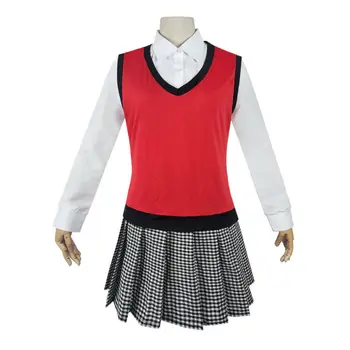 Kakegurui Ikishima Midari Uniformă Școlară Vesta, Camasa, Fusta Costume Cosplay Anime
