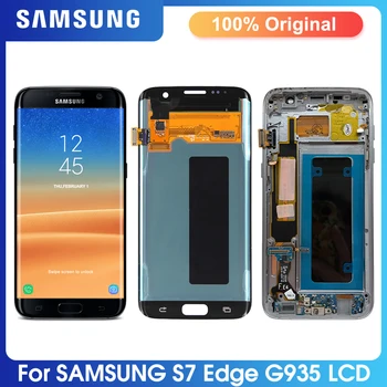 Original Samsung Galaxy S7 Edge G935 G935F Display LCD Touch Ecran Înlocuire Pentru S7edge Digitizer ScreenReplace Nici un Defect