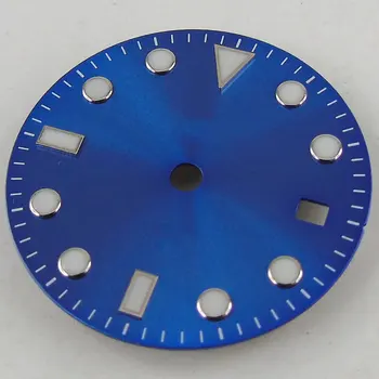 28.5 mm albastru Steril Ceas cu Cadran Luminos Data Fereastră se Potrivesc ETA 2836 Miyota 8215 Circulație