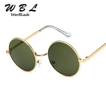 WarBLade 2019 Noi ochelari de Soare Barbati Femei Metal Ochelari Rotunde Nuante de Brand Designer de ochelari de Soare Oglindă de Înaltă Calitate
