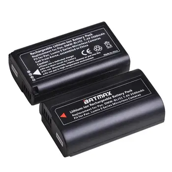 Batmax 2pc DMW-BLJ31 DMW BLJ31 LG celule Li-ion Baterie pentru Panasonic LUMIX S1, S1R ,S1H, LUMIX S Seria Mirrorless Camere video