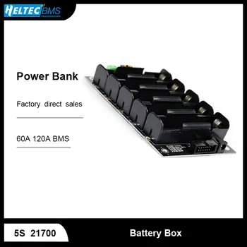 Power Bank Caz 21700 Suport Baterie 5S 21V Bateriei Cutie de Depozitare Echilibru Circuite 60A 120A BMS PCB 5s 21700 Putere de Perete diy