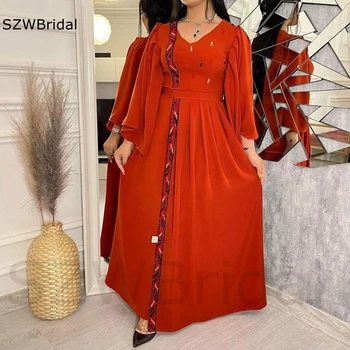 New Sosire V Gatului maneca Lunga rochii de Seara pentru femei partid 2023 Spandex Dubai rochii de Seara Abendkleider rochie de Petrecere