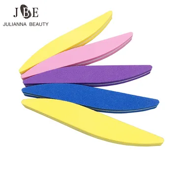 10buc Unghii Curbate Fișier 100/180 Burete Mix de Culoare Unghiilor Tampon Bloc de Fișier Pentru UV Gel de unghii Manichiura Colorat Slefuire Instrument Nail Art
