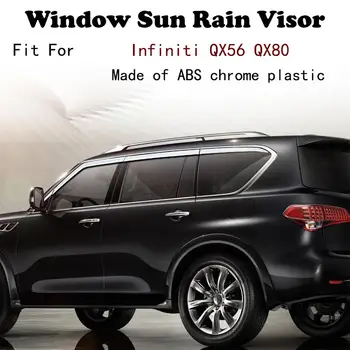 ABS Cromat Fereastră din material plastic Viziera de Aerisire Nuante Soare Ploaie Garda accesorii auto Pentru Infiniti QX56 2010-2014/QX80 2015-2020