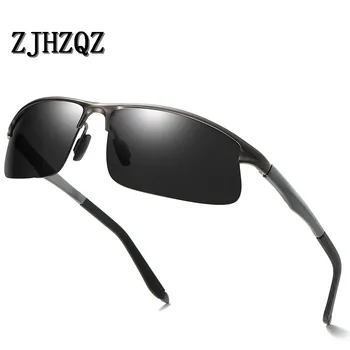 Polarizat Fotocromatică ochelari de Soare UV400 Lentile din Aluminiu, Cadru din Aliaj de Magneziu de Conducere Galben Ochelari Pentru Barbati Femei de Înaltă Calitate