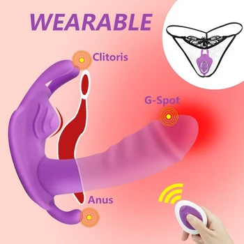 Portabil Dildo Vibrator pentru Femei Puternice punctul G și Clitorisul Stimula Orgasmul Masturbator de Control de la Distanță Chilotei Vibratoare Adult Sex