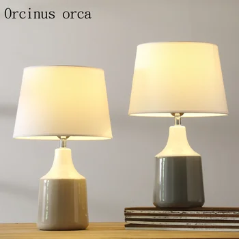 Nordic minimalist modern ceramice lampa de birou camera de zi dormitor lampă de noptieră originalitate rece personalitate vânt LED lampa de birou